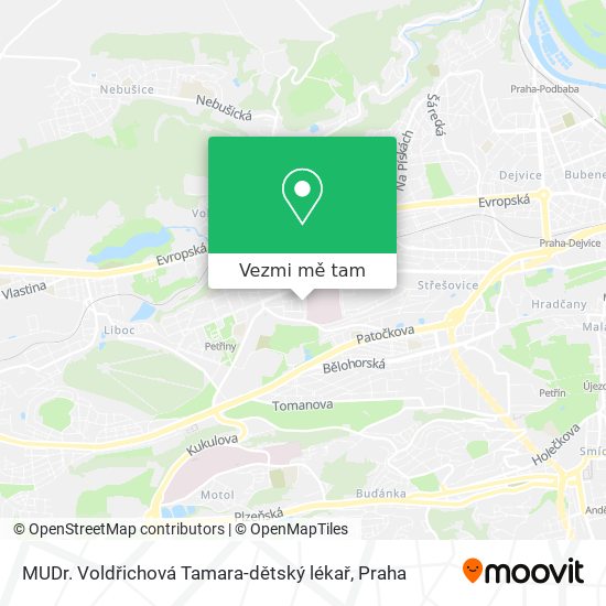 MUDr. Voldřichová Tamara-dětský lékař mapa