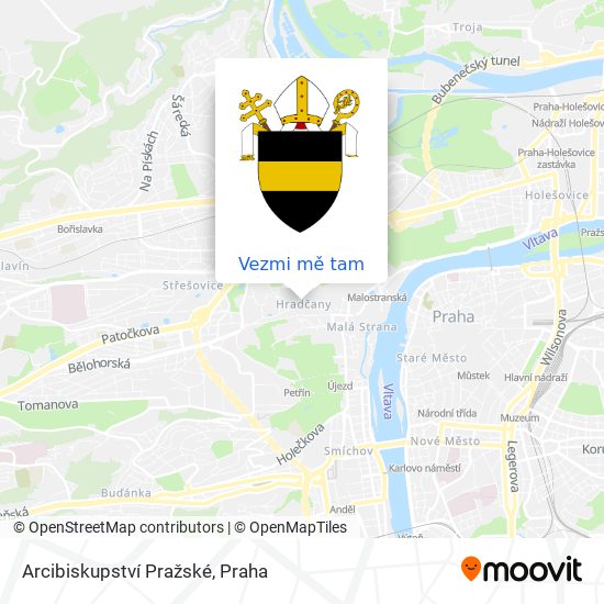 Arcibiskupství Pražské mapa