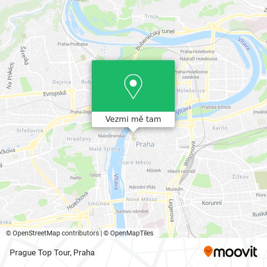 Prague Top Tour mapa