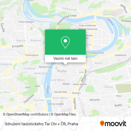 Sdružení taoistického Tai Chi v ČR mapa