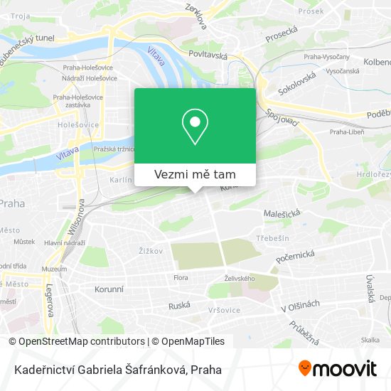 Kadeřnictví Gabriela Šafránková mapa