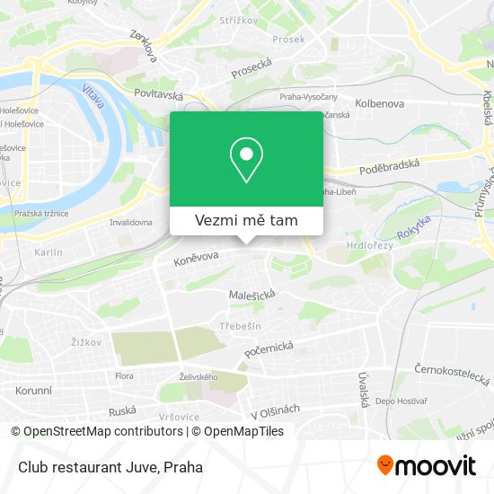 Club restaurant Juve mapa