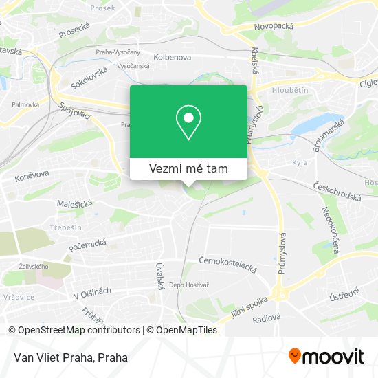 Van Vliet Praha mapa