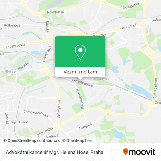 Advokátní kancelář Mgr. Helena Hose mapa