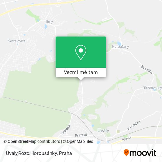 Úvaly,Rozc.Horoušánky mapa