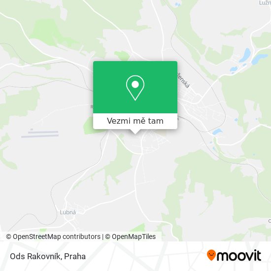Ods Rakovník mapa