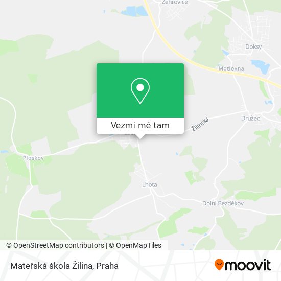 Mateřská škola Žilina mapa