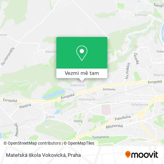 Mateřská škola Vokovická mapa