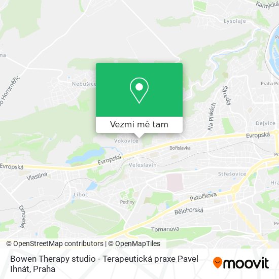 Bowen Therapy studio - Terapeutická praxe Pavel Ihnát mapa