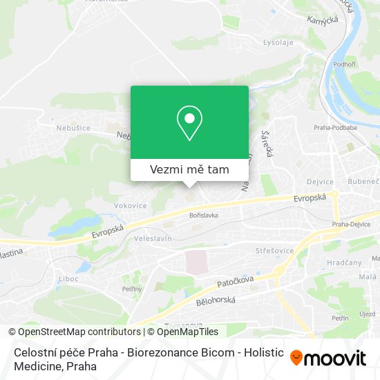 Celostní péče Praha - Biorezonance Bicom - Holistic Medicine mapa