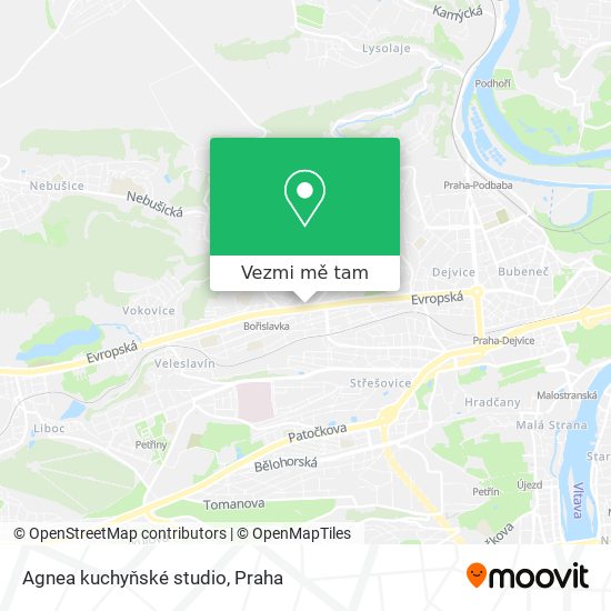 Agnea kuchyňské studio mapa