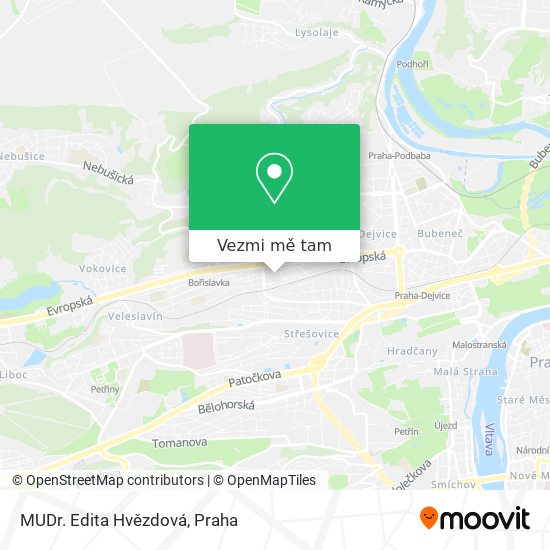 MUDr. Edita Hvězdová mapa