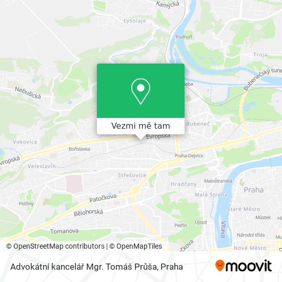 Advokátní kancelář Mgr. Tomáš Průša mapa