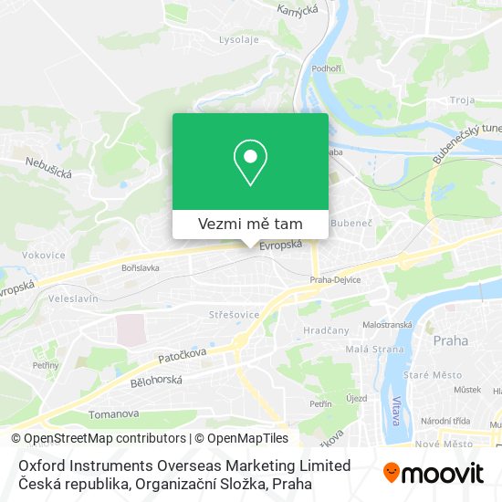 Oxford Instruments Overseas Marketing Limited Česká republika, Organizační Složka mapa