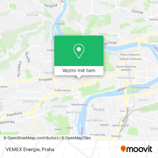 VEMEX Energie mapa