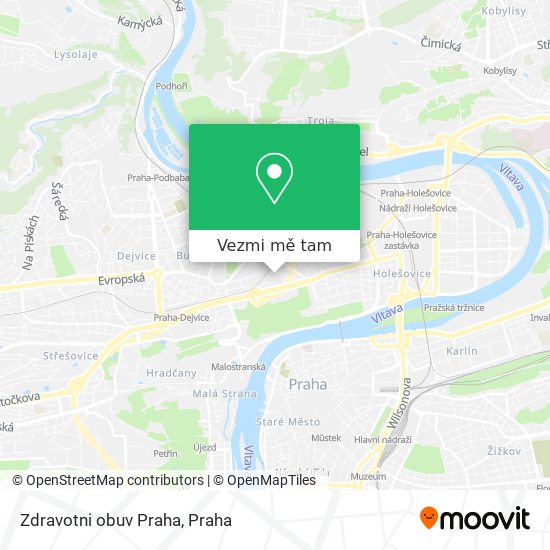 Zdravotni obuv Praha mapa