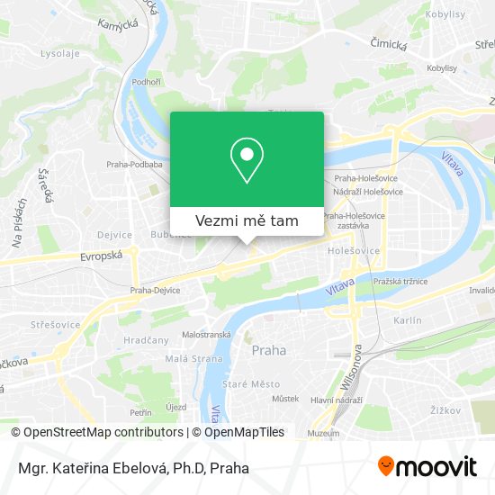 Mgr. Kateřina Ebelová, Ph.D mapa
