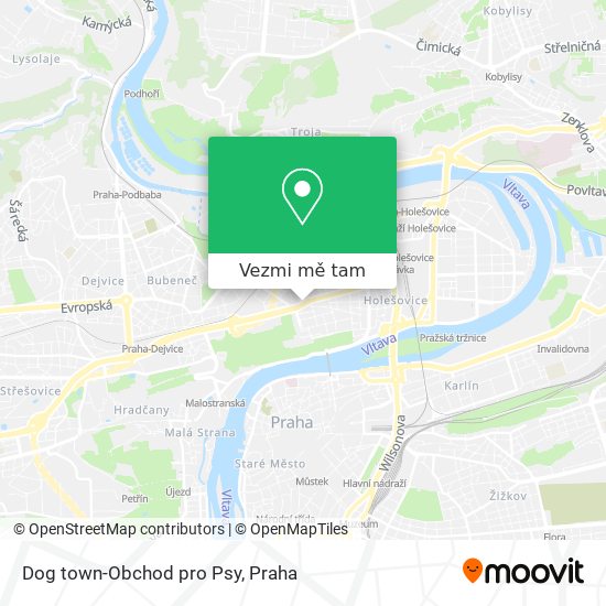 Dog town-Obchod pro Psy mapa