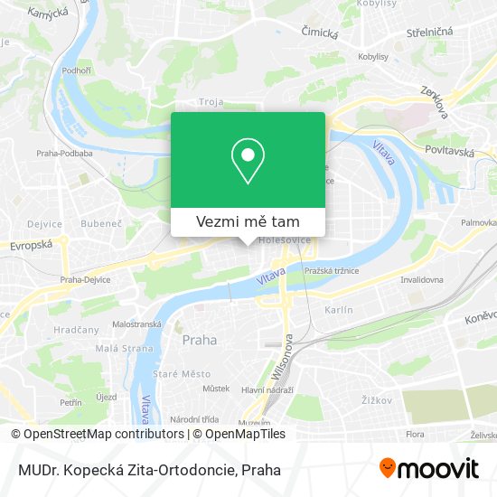 MUDr. Kopecká Zita-Ortodoncie mapa