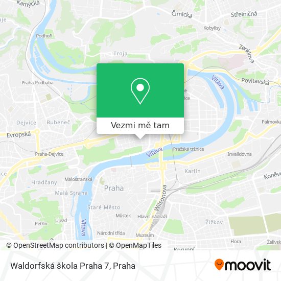 Waldorfská škola Praha 7 mapa