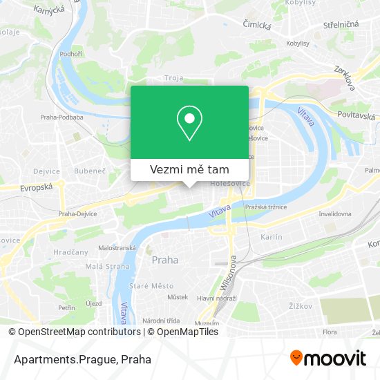 Apartments.Prague mapa