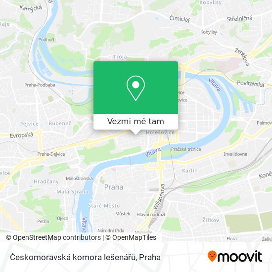 Českomoravská komora lešenářů mapa