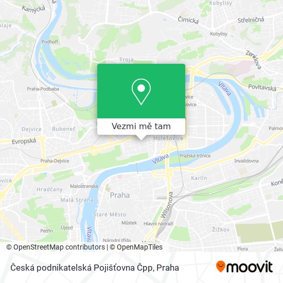 Česká podnikatelská Pojišťovna Čpp mapa