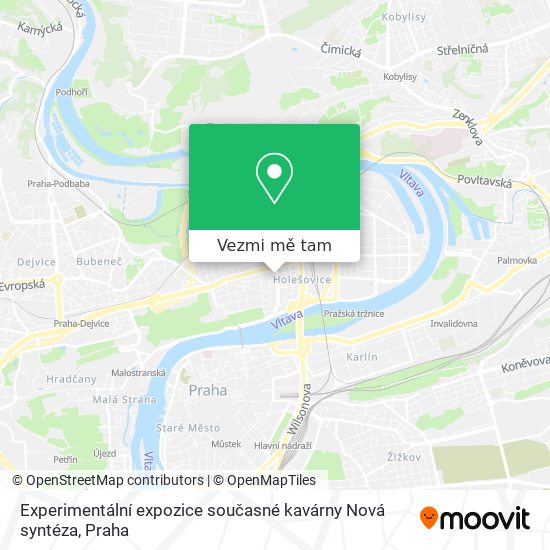 Experimentální expozice současné kavárny Nová syntéza mapa