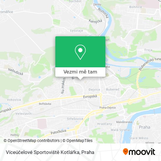 Víceúčelové Sportoviště Kotlářka mapa