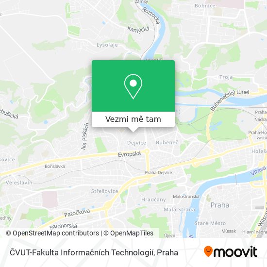 ČVUT-Fakulta Informačních Technologií mapa
