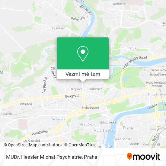 MUDr. Hessler Michal-Psychiatrie mapa