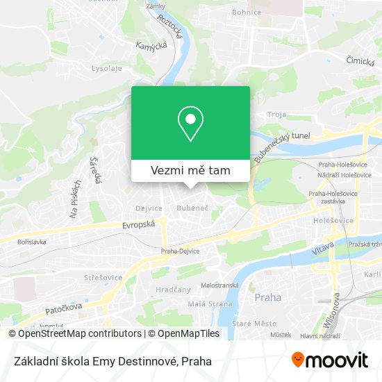 Základní škola Emy Destinnové mapa