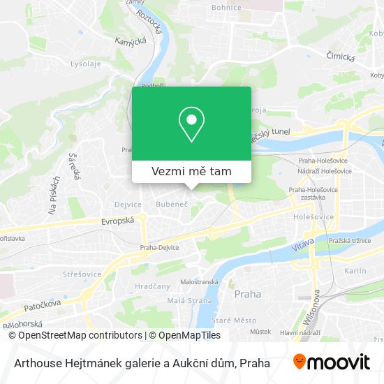 Arthouse Hejtmánek galerie a Aukční dům mapa