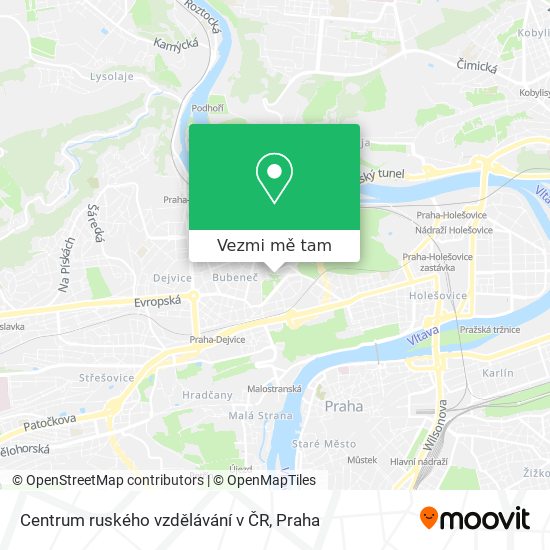 Centrum ruského vzdělávání v ČR mapa