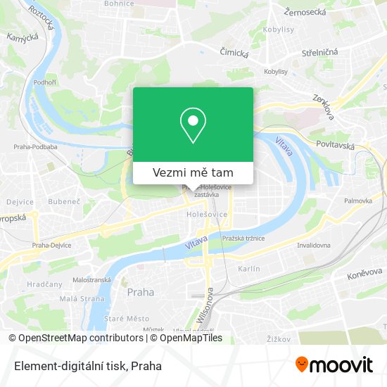 Element-digitální tisk mapa