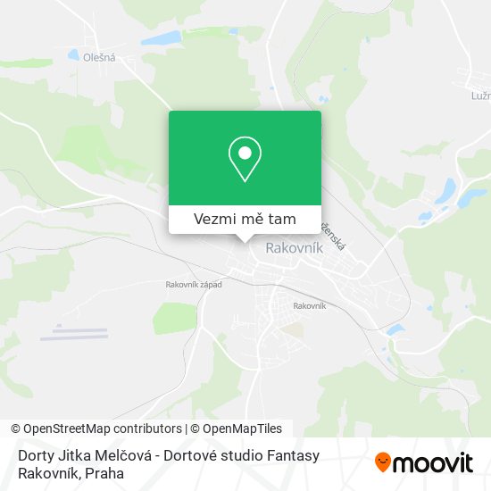 Dorty Jitka Melčová - Dortové studio Fantasy Rakovník mapa