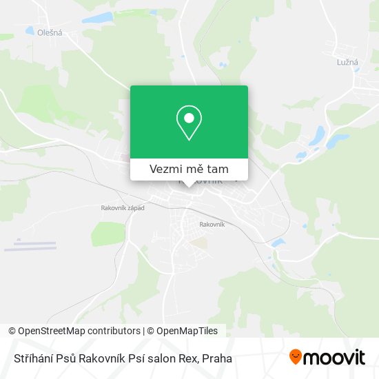 Stříhání Psů Rakovník Psí salon Rex mapa