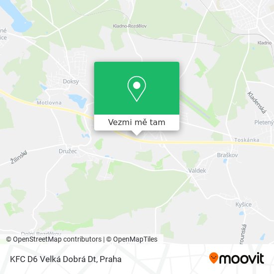 KFC D6 Velká Dobrá Dt mapa