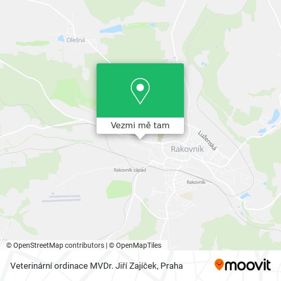 Veterinární ordinace MVDr. Jiří Zajíček mapa