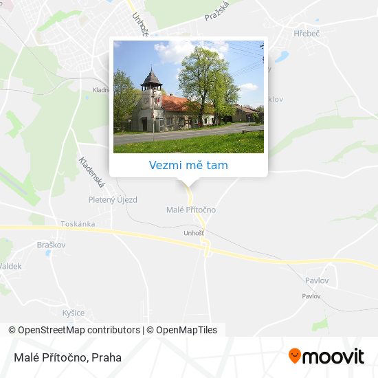 Malé Přítočno mapa