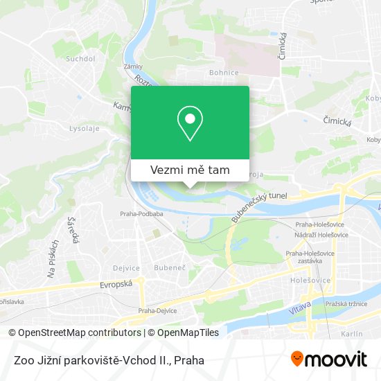 Zoo Jižní parkoviště-Vchod II. mapa