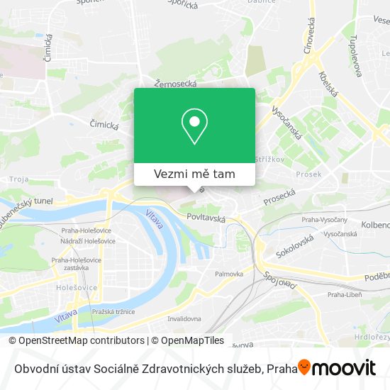 Obvodní ústav Sociálně Zdravotnických služeb mapa