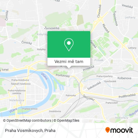 Praha Vosmikovych mapa