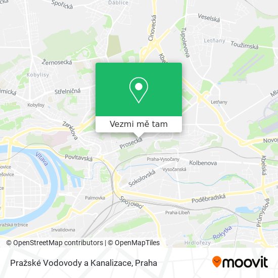 Pražské Vodovody a Kanalizace mapa