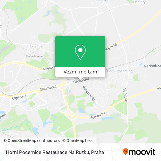 Horni Pocernice Restaurace Na Ruzku mapa