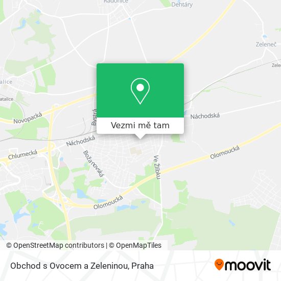 Obchod s Ovocem a Zeleninou mapa