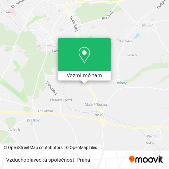 Vzduchoplavecká společnost mapa