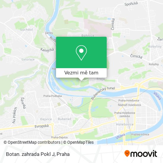 Botan. zahrada Pokl J mapa