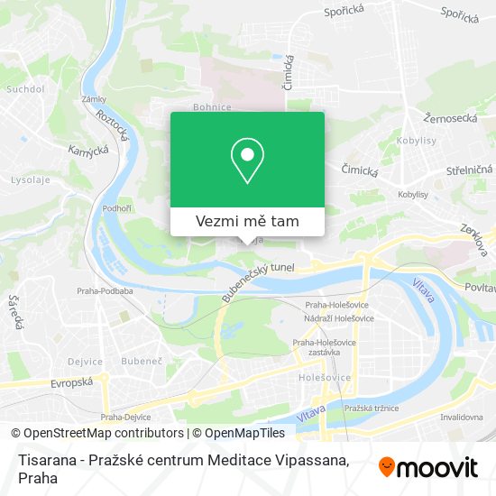 Tisarana - Pražské centrum Meditace Vipassana mapa