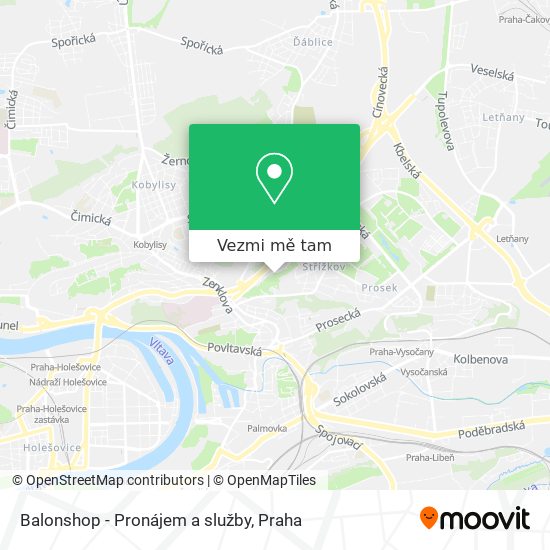 Balonshop - Pronájem a služby mapa